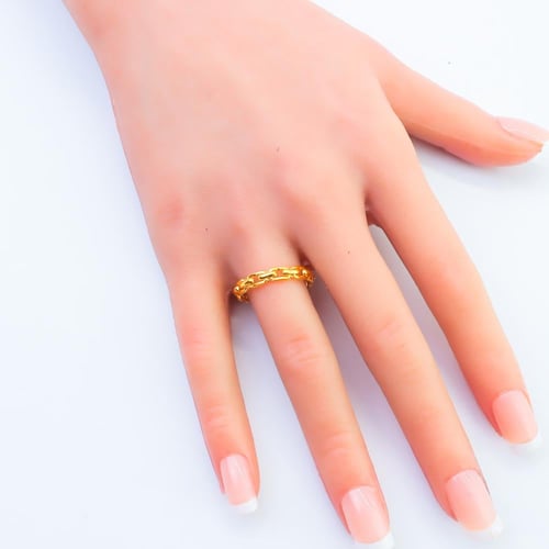 دبلة ذهب عيار 21 تصميم جنزير وزن 1.93 جرام – أناقة...