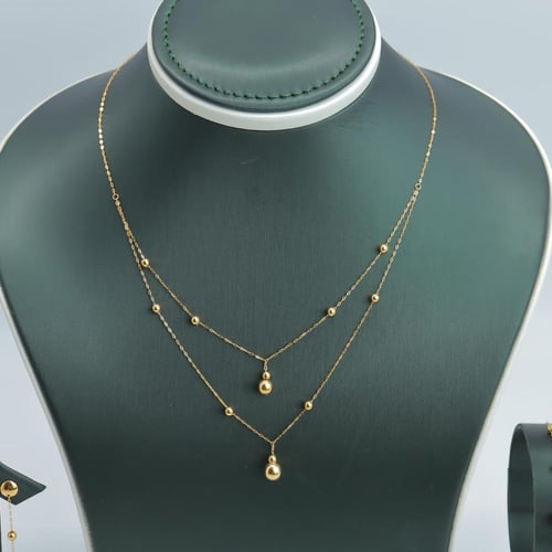 طقم ذهب الببلز دورين عيار 21 وزن 3.1 جرام