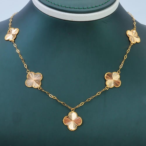 عقد فان كليف ذهب الخمس وردات وزن 4.5 جرام