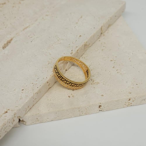 خاتم فرزاتشي بتصميم الماسي مميز ذهب عيار 21