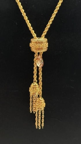 سبحة ذهب بتصميم المبروم عيار 21