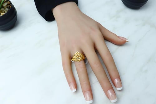 خاتم ذهب شرقي عيار 21