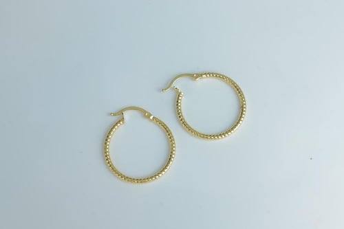 حلق ذهب ايطالي عيار 18 وزن 3.2 جرام