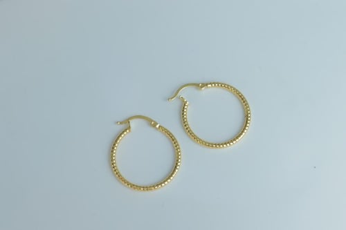 حلق ذهب ايطالي عيار 18 وزن 3.2 جرام