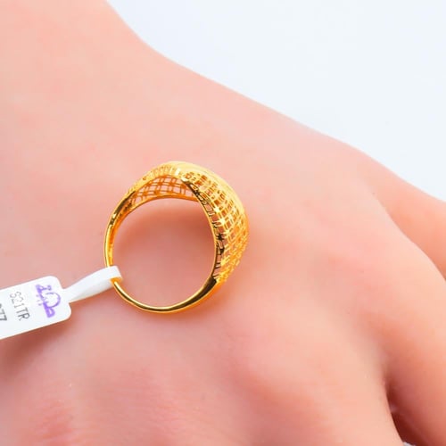 خاتم ذهب امواج عيار 21 وزن 2.8 جرام