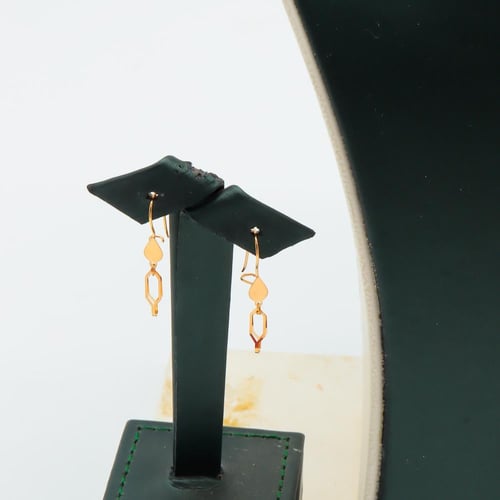 طقم ذهب عيار 21 تصميم تعليقة دائرية مزدوجة وزن 2.9...