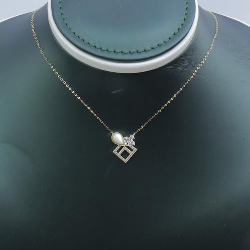 سلسال ذهب عيار 18 لمسة الألماس الراقية وزن 1.29 جر...