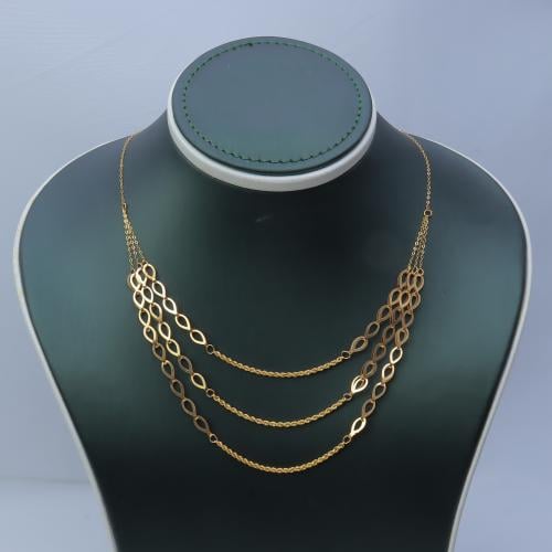 سلسال ذهب عيار 21 المبروم الثلاثي وزن 2.9 جرام