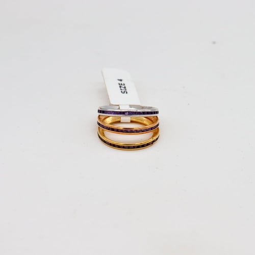 دبلة ذهب مرامي عيار 18 تشمل 3 حلقات وزن 2.8 جرام