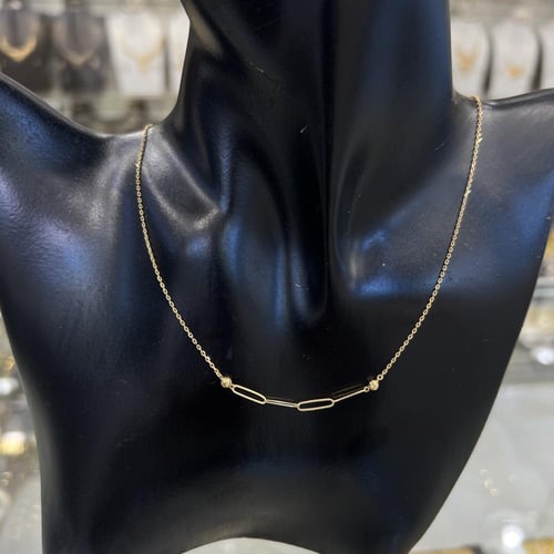 عقد ذهب ناعم عيار 18 وزن 1.5 جرام