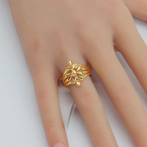 خاتم ذهب ناعم عيار 21 الأكثر جاذبية وزن 2.3 جرام