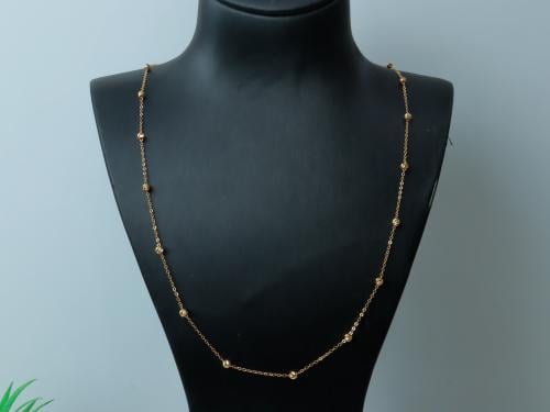 سبحة ذهب طويلة تصميم كرات الدوريكاء عيار 21 بوزن 2...