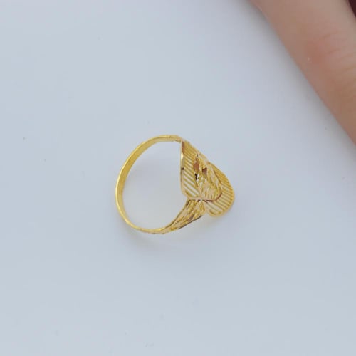 خاتم ذهب عيار 21 ناعم وزن 1.84 جرام