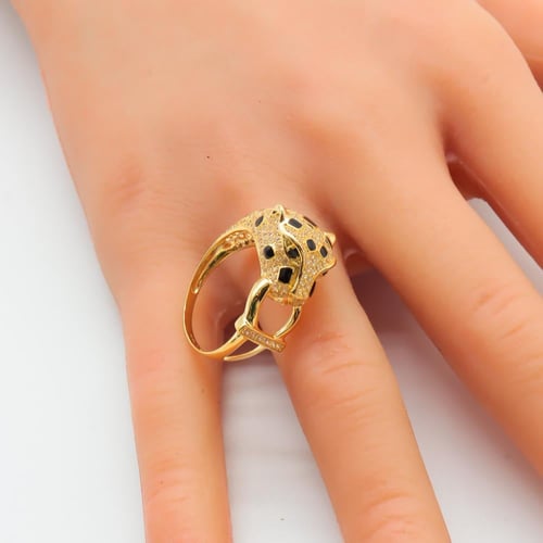 خاتم ذهب عيار 18 بانثر ماستر وزن 5.12 جرام – تصميم...