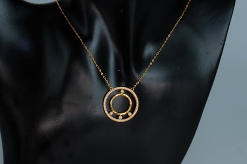 سلسال ذهب المسيكاء تصميم الماس عيار 21 وزن 3.7 جرا...