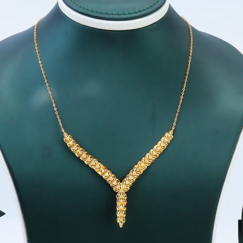 طقم ذهب طوق غصن الزيتون عيار 21 وزن 10 جرام