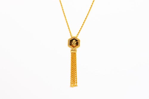 سلسلة سبحة ذهب عيار 21 مبروم بتصميم وردة - وزن 6.6...