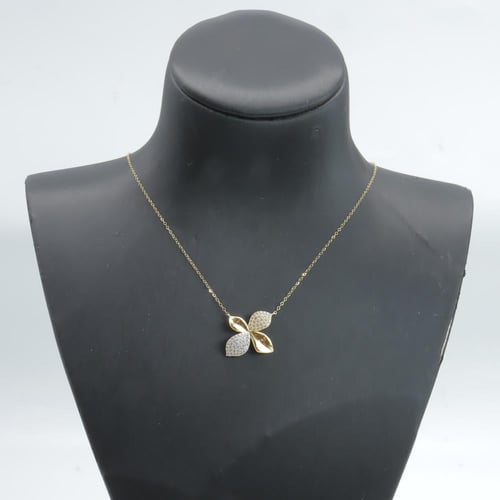 سلسال ذهب الباسكال تصميم الماسي عيار 18 وزن 1.3 جر...