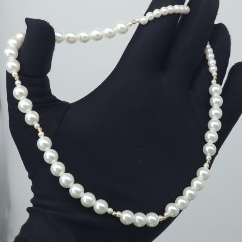 عقد مطعم بالؤلؤ الزراعي بتصميم الكرات الذهبية لأطل...