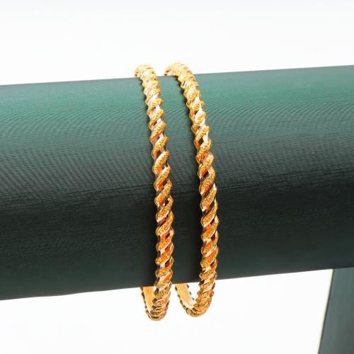 غوايش ذهب مبرومة عيار 21 لفّة الأناقة