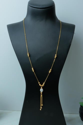 سبحة نسائية ذهب صافي عيار 21 مطعم بالميناء وزن 5.2...