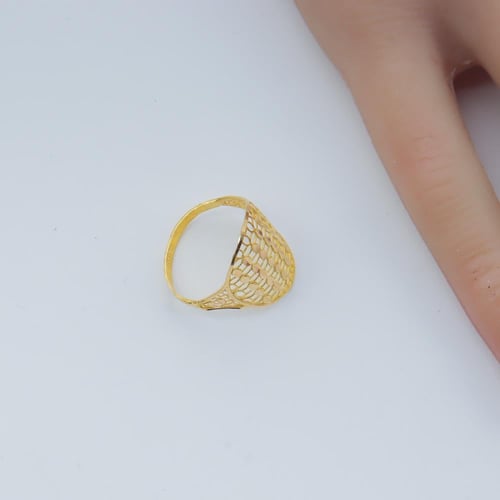 خاتم ذهب عيار 21 وزن 1.56 جرام