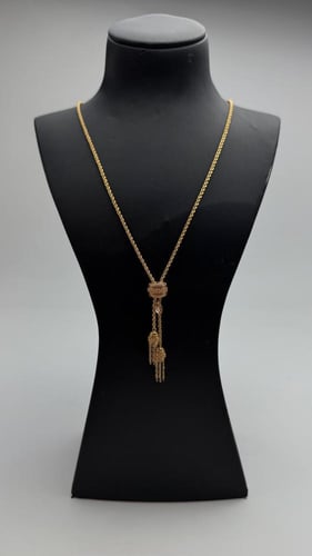 سبحة ذهب بتصميم المبروم عيار 21