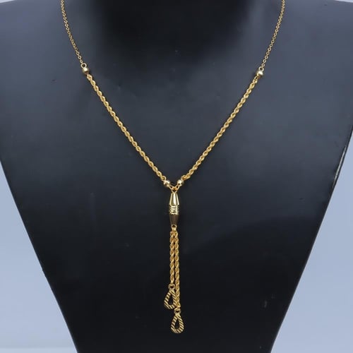 افخم سبحة ذهب عيار 21 وزن 3.08 جرام - عقد فاخر