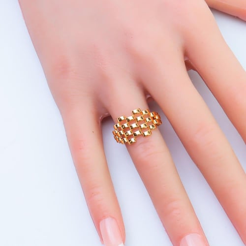 خاتم ذهب عيار 21 وزن 1.7 جرام