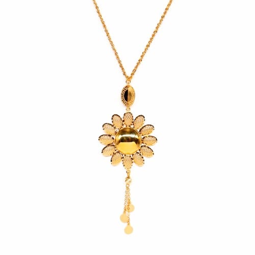 سبحة ذهب عيار 21 موديل وردة الروب تشين بوزن 14.4 ج...