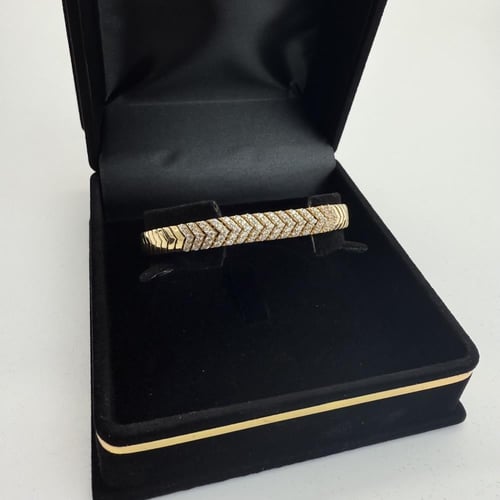 اسوارة ذهب ناعمه عيار 21 بتصميم ايطالى الماسي وزن...