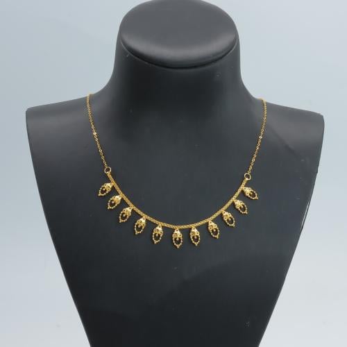 عقد ذهب الياسمنة عيار 21 وزن 3.23 جرام