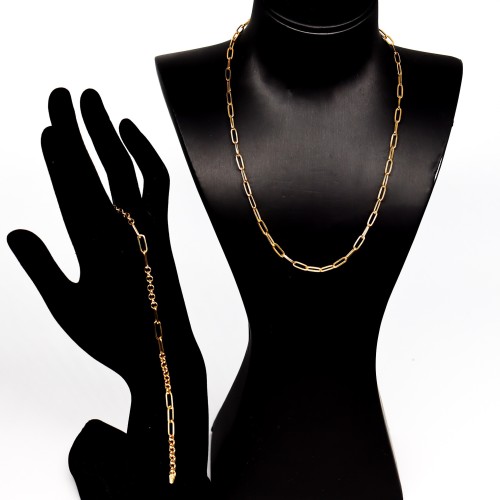 كلكشن سلسال الجنزير مع الاسوارة عيار 18