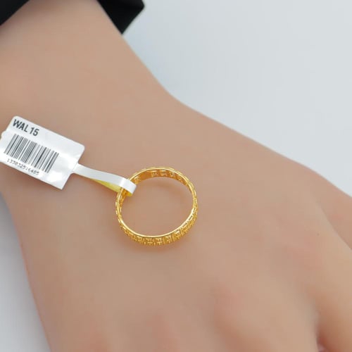 دبله ذهب عيار 21 ساده وزن 1.1 جرام - دبل زواج ذهب