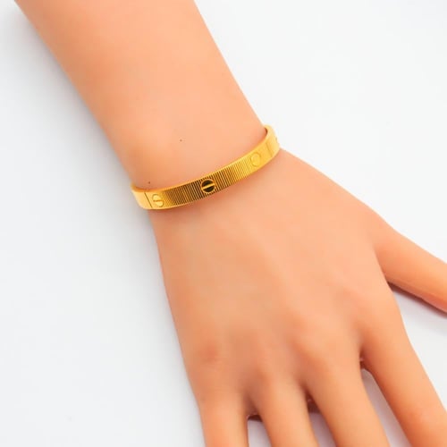 اسوارة ذهب عيار21 اللوف Limted العريض التصميم الجد...