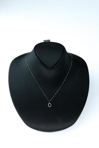 سلسال ذهب تصميم الماسي عيار 18 بوزن 0.4 جرام