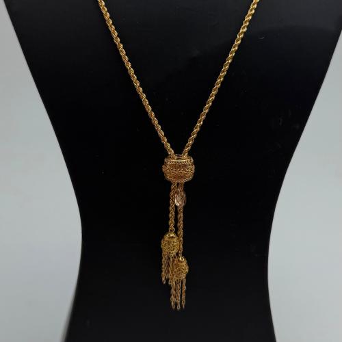 سبحة ذهب بتصميم المبروم عيار 21