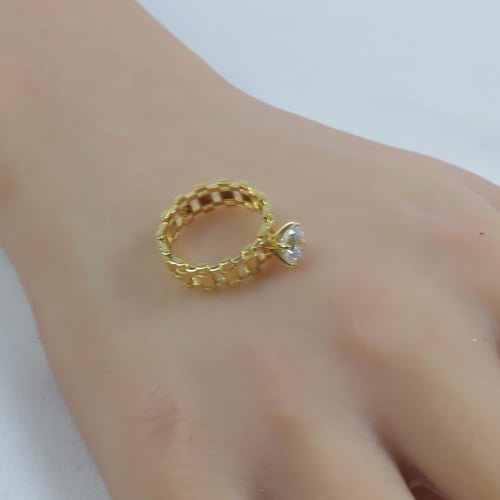 خاتم ذهب فخم عيار 18 تصميم رولكس ايطالي وزن 3 جرام