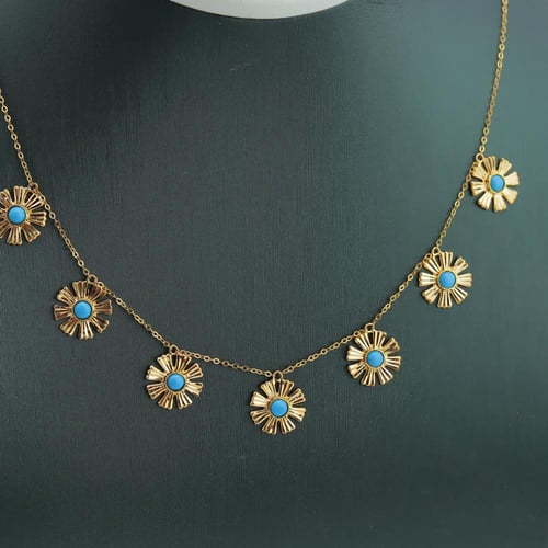 تشوكر ذهب الرمش الفيروزي عيار 21 وزن 3.1 جرام