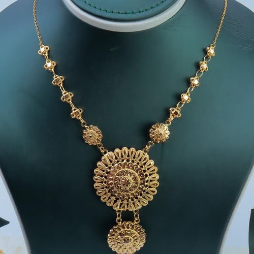 طقم ذهب كرسي جابر عيار 21 وزن 12.3 جرام