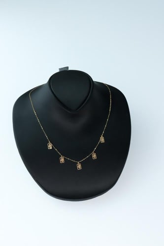 سلسال شوكر ذهب نواعم عيار 18 بشكل سبائك الوزن 0.6...