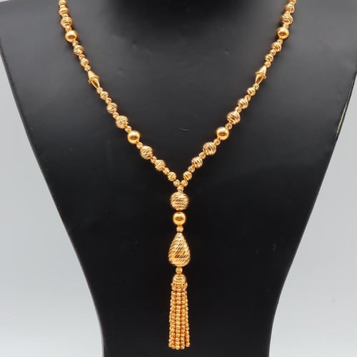 عقد ذهب ببلز عيار 21 وزن 12.44 جرام - تصميم مميز ب...