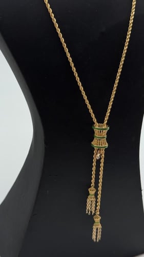 سبحة ذهب بتصميم المبروم عيار 21