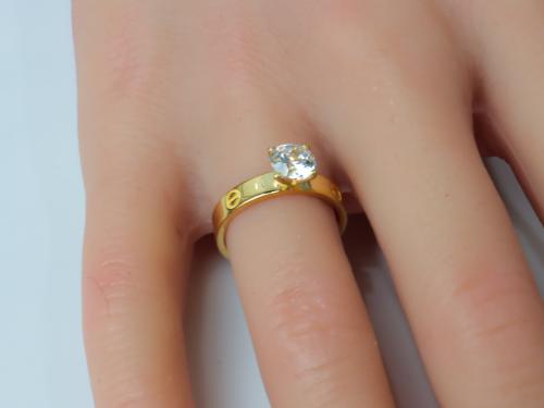 خاتم ذهب اللوف تصميم الماسي عيار 18 بوزن 2.2 جرام