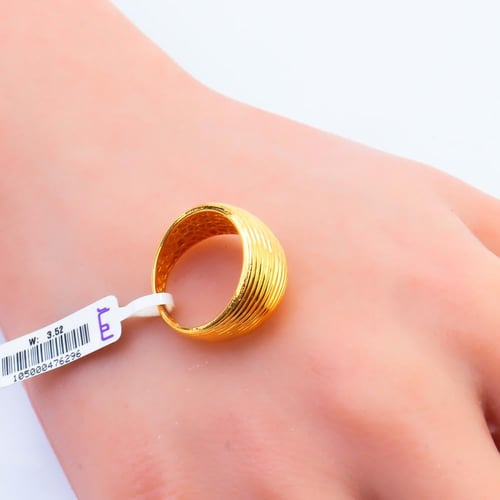 خاتم ذهب ايطالي عيار 21 وزن 3.52 جرام