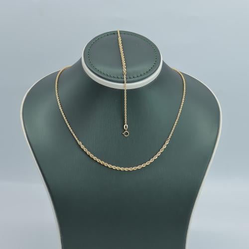 كلكشن عقد واسوارة المبروم ذهب عيار18 وزن 2.8 جرام