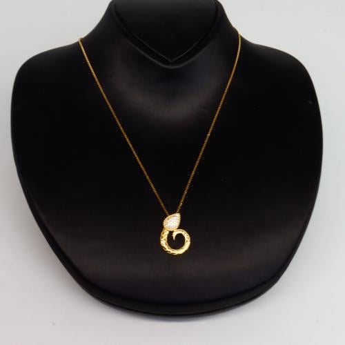 سلسال ذهب البوشرون تصميم الماسي عيار 18 وزن 1.7 جر...