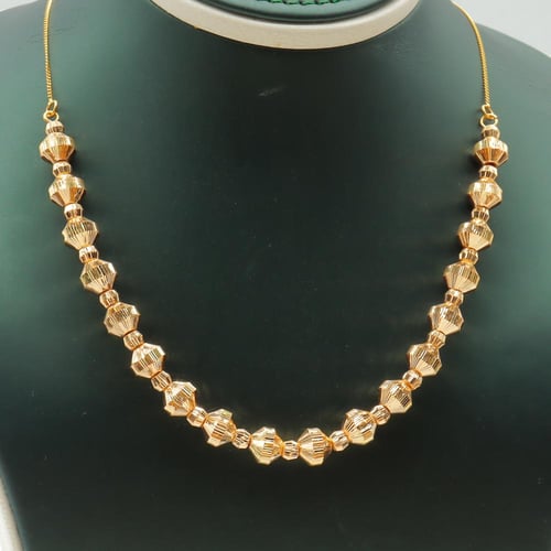 عقد ذهب عيار 21 المسبحة الكلاسيكية وزن 13.68 جرام