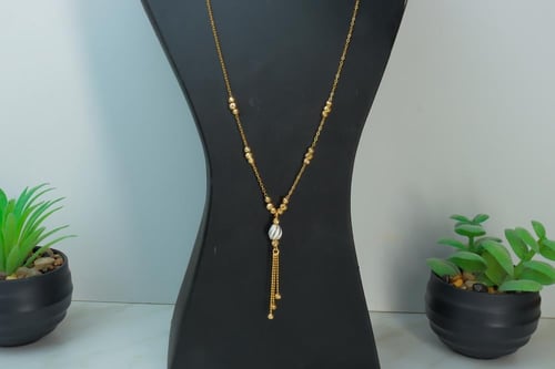 سبحة نسائية ذهب صافي عيار 21 مطعم بالميناء وزن 5.2...