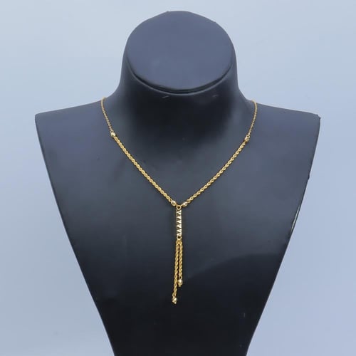 سلسال سبحة ذهب عيار 21 بتصميم مبروم وزن 2.92 جرام